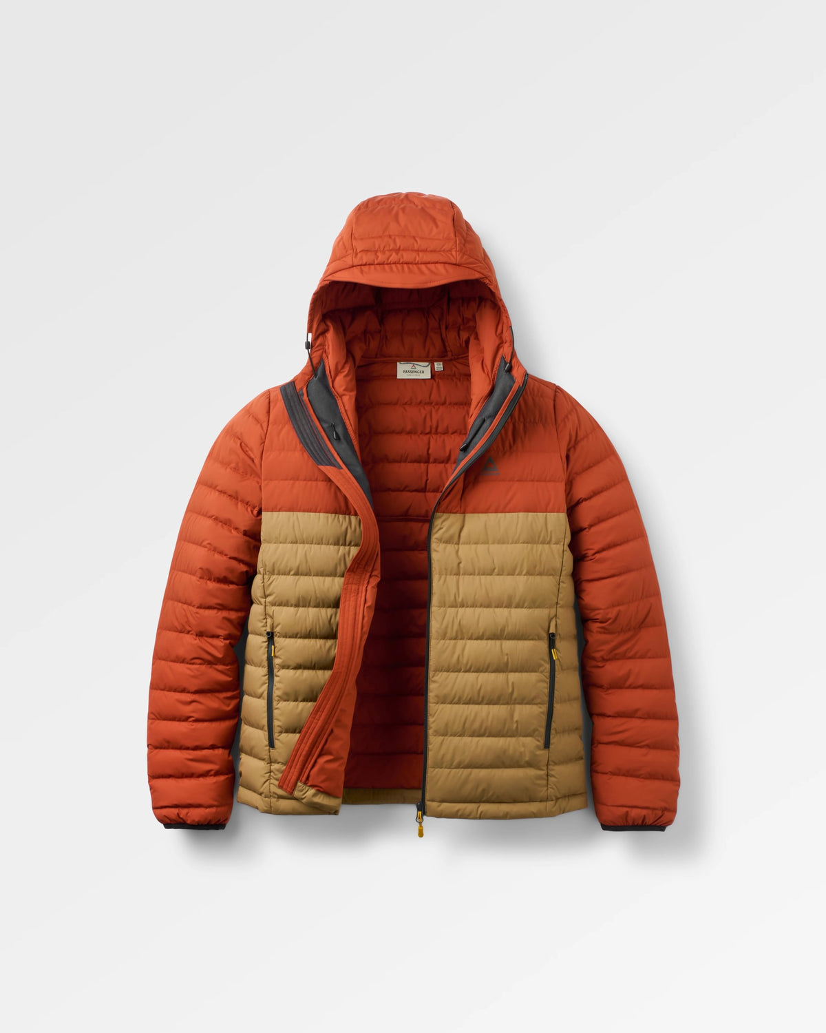 Ashland Down Jacket - Dark Rust/Caramel - Flatlay