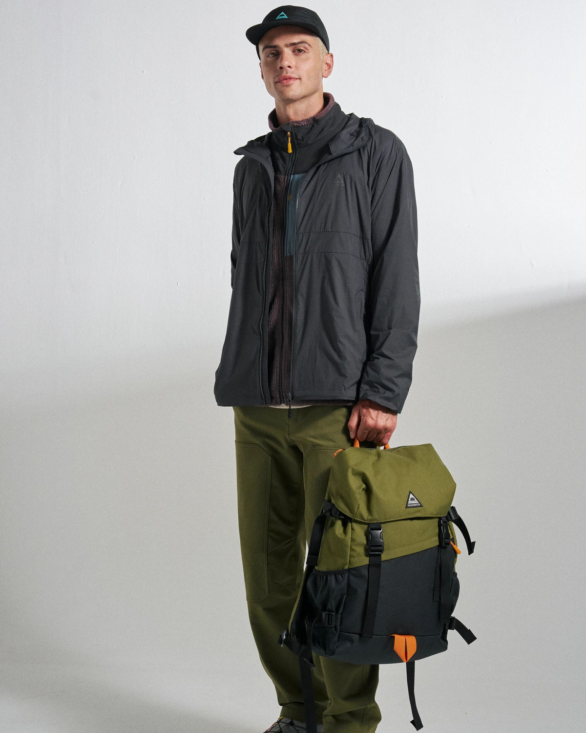 Gusto Windshell Jacket - Faded Black - Studio Model