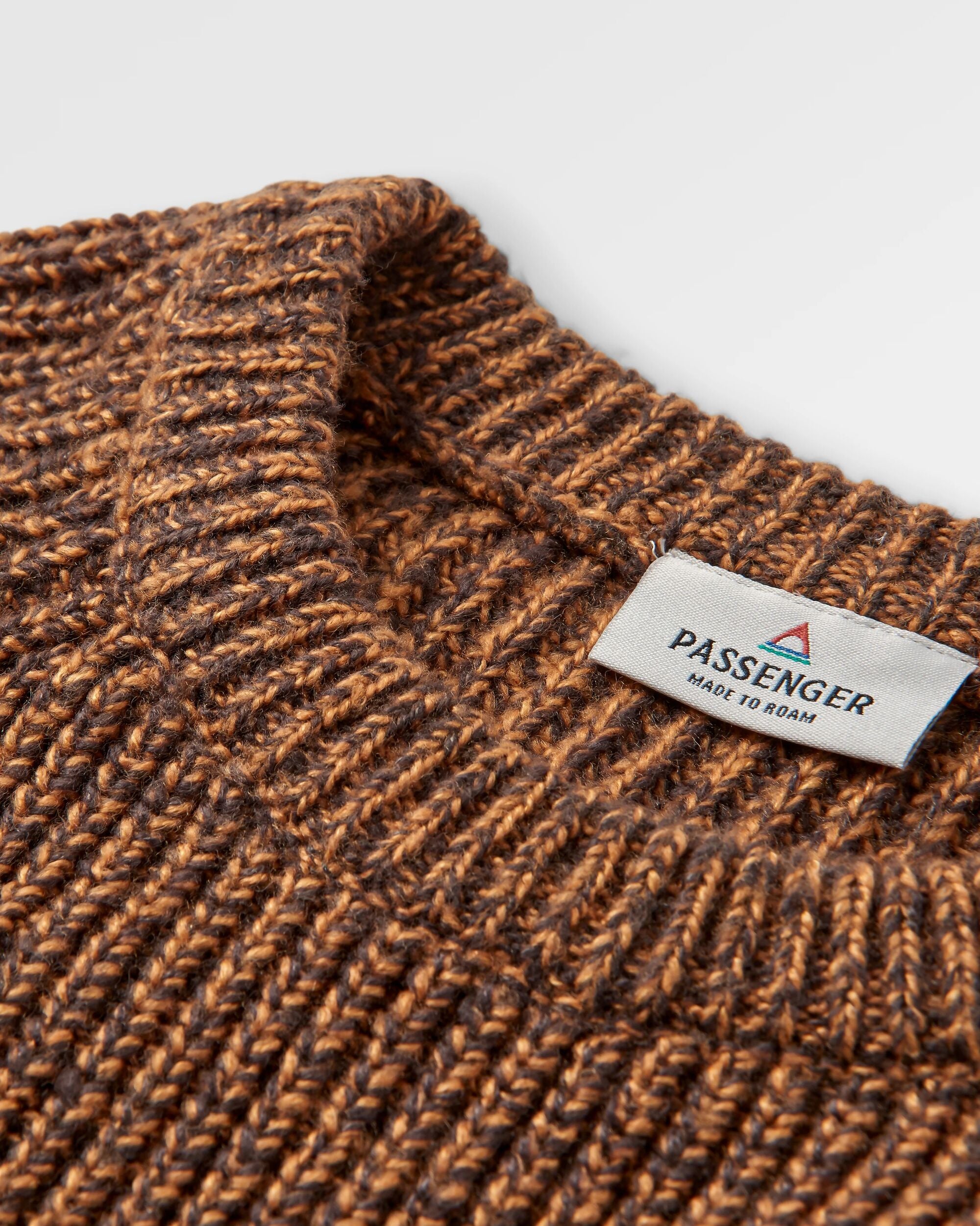 Fog Recycled Knitted Jumper - Dusty Ochre - Flatlay