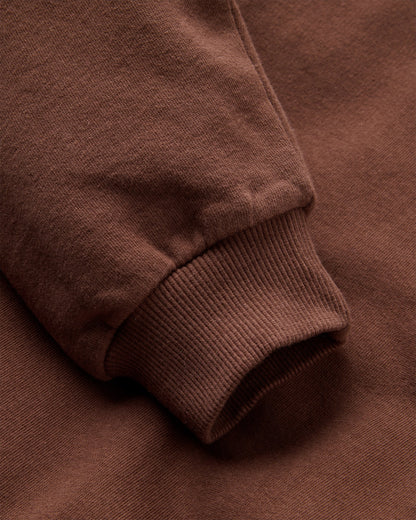 Lost Patch Relaxed Fit Sweatshirt - Chestnut - Flatlay