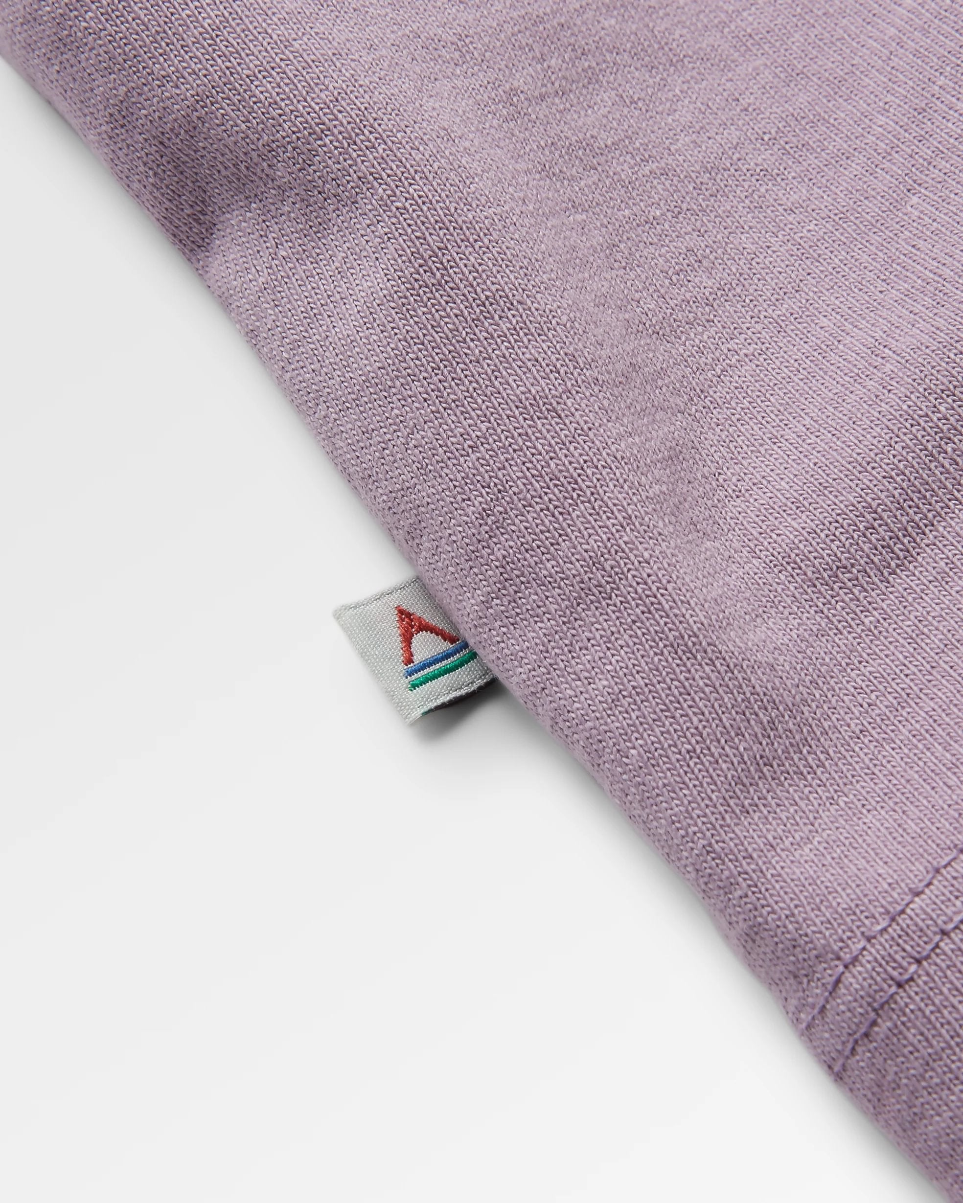 Escapism Recycled Cotton T-Shirt - Dusty Lilac - Flatlay