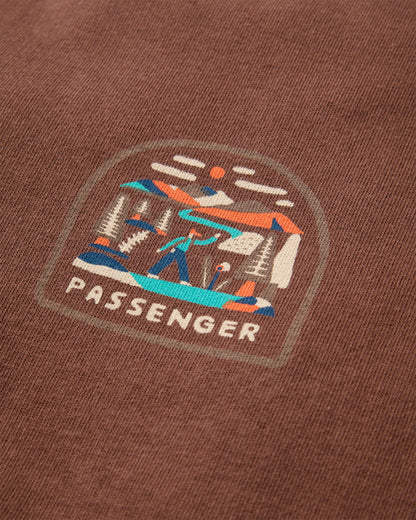 Lost Patch Relaxed Fit Sweatshirt - Chestnut - Flatlay