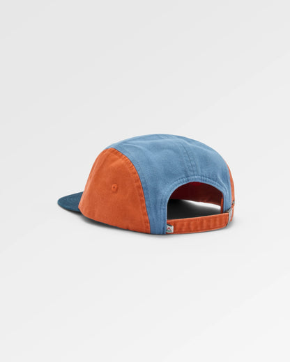 Fixie Recycled 5 Panel Cap - Sunrise Orange/ Moonlight Blue Multi