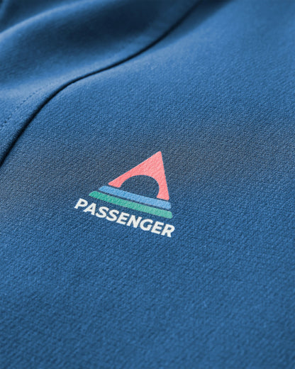 Roamer Recycled Softshell Jacket - Dark Denim/ Dusty Olive  - Flatlay