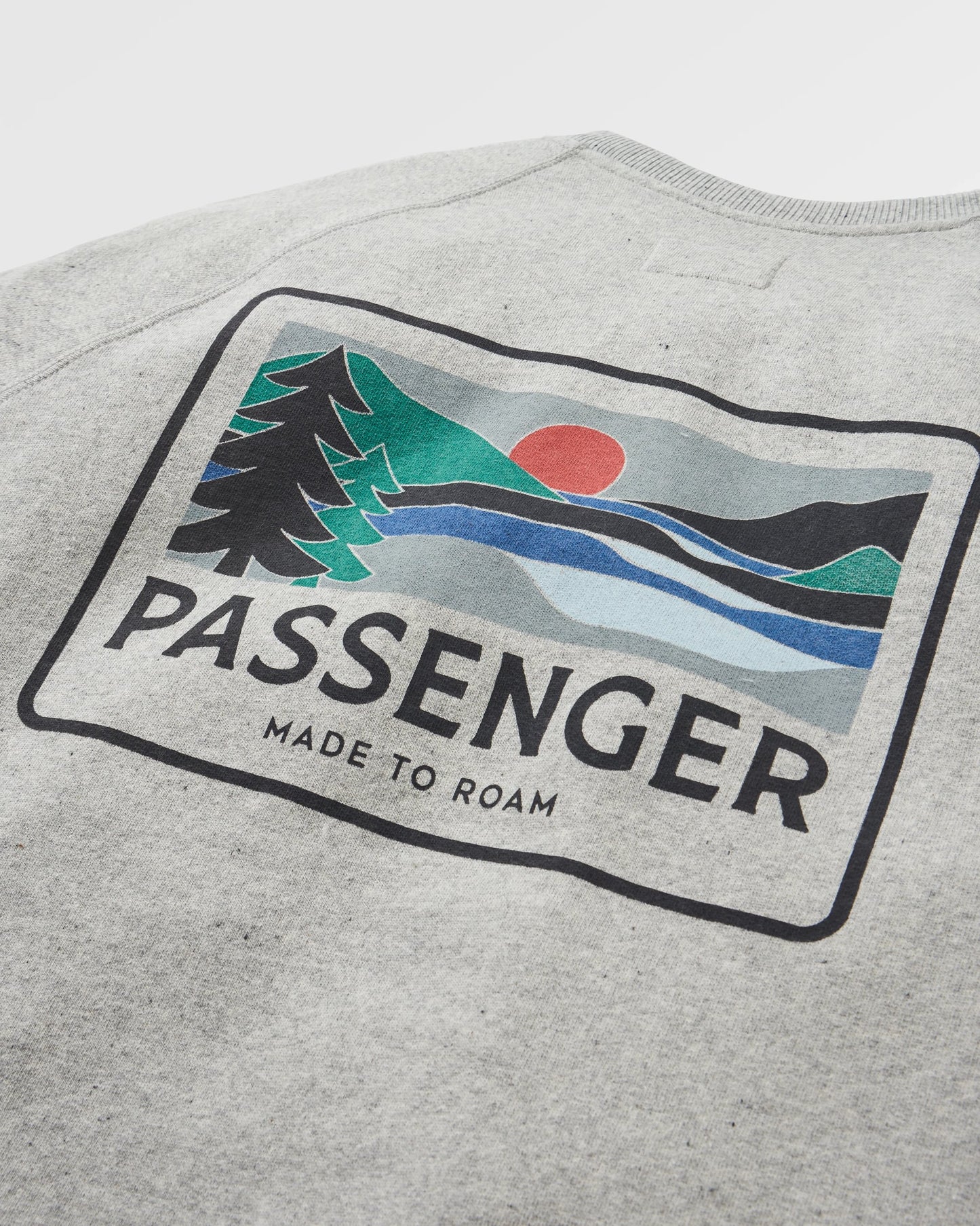 Roamer Men's Recycled Cotton Sweatshirt - Grey Marl - Flatlay