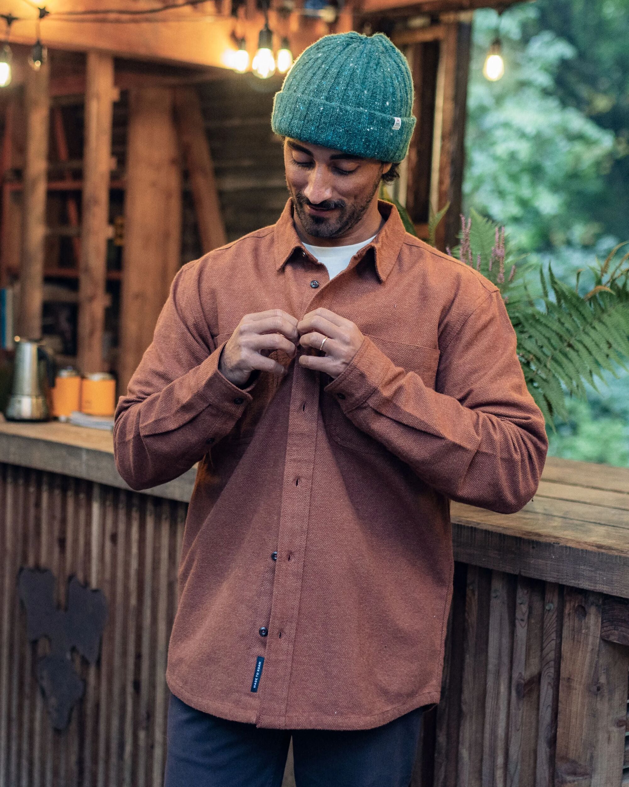 Backcountry Flannel Shirt - Cappuccino/Dusty Ochre - Lifestyle