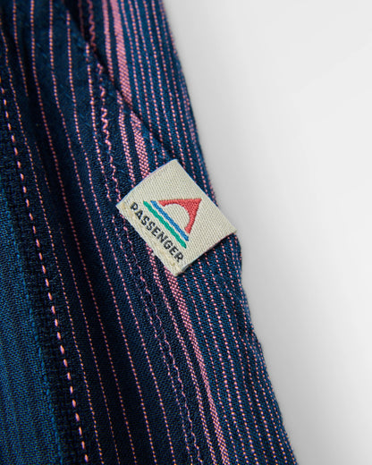 Someday Woven Trouser 2.0 - Dark Denim Multi Stripe - Flatlay