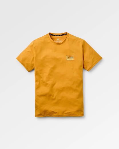 Roamer Men's Recycled Active T-Shirt - Spruce Yellow - Flatlay
