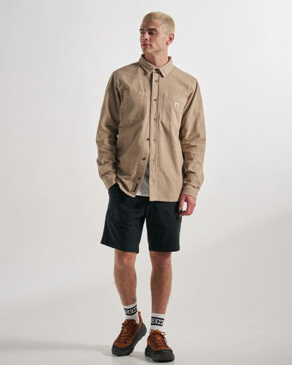 Backcountry Grid Cord Shirt - Simply Taupe - Studio Model