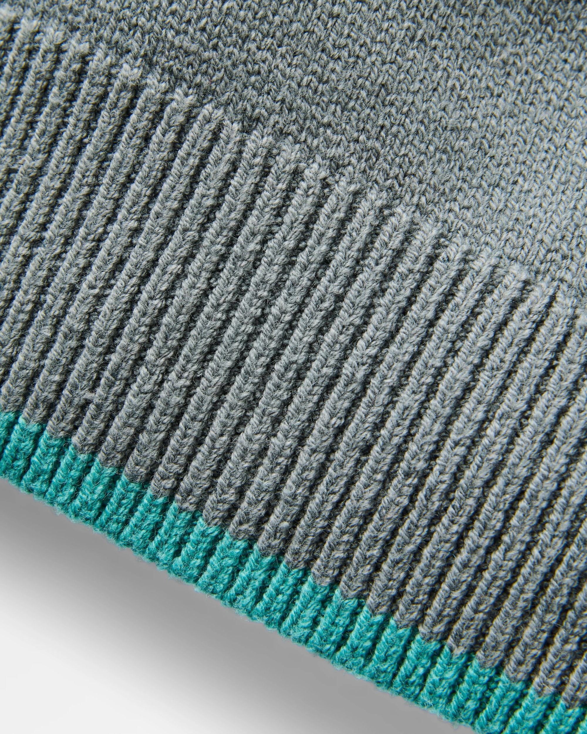 Meander Logo Stripe Knitted Jumper - Storm Grey - Flatlay