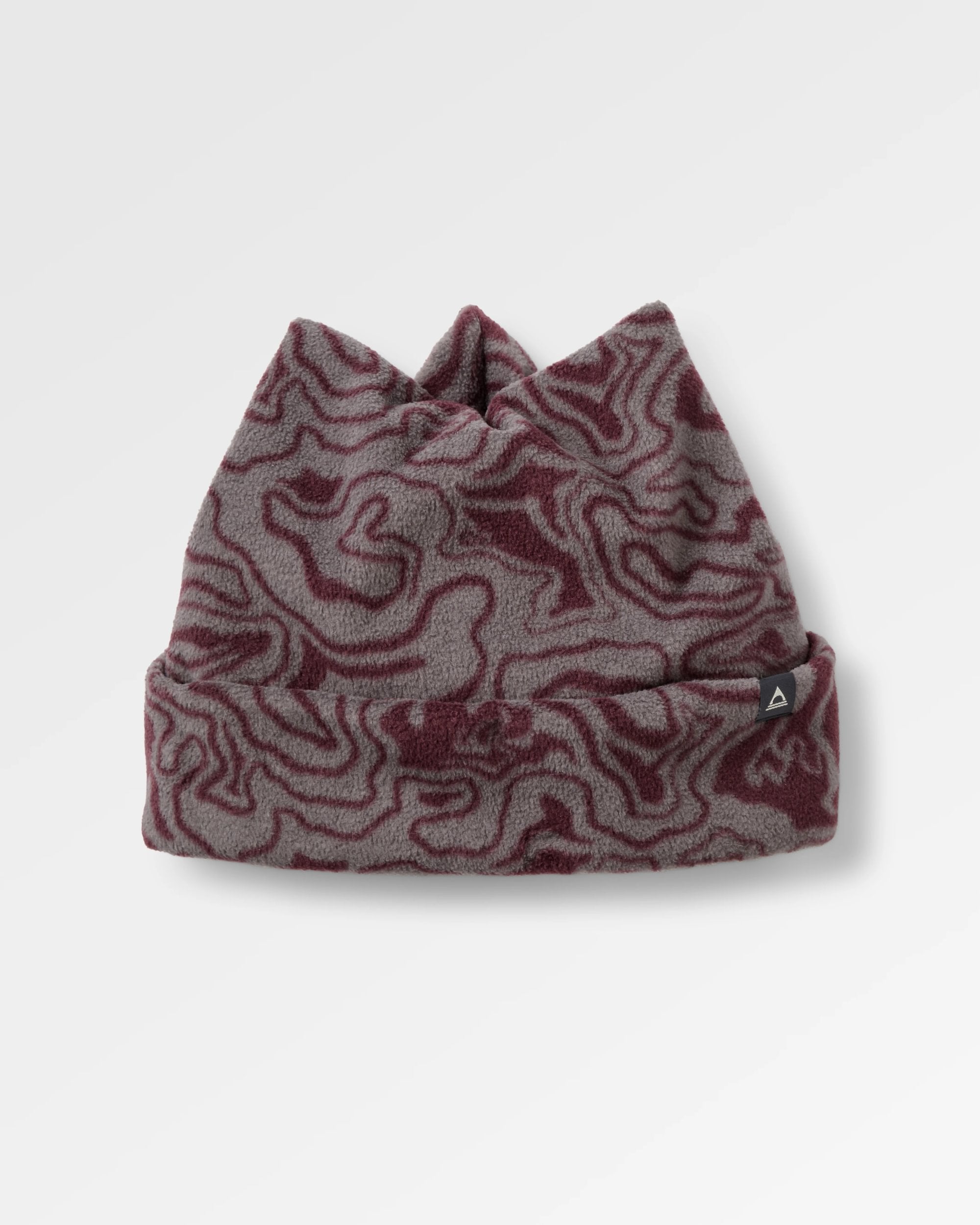 West Fleece Beanie - Strata Swirl Brambleberry - Flatlay