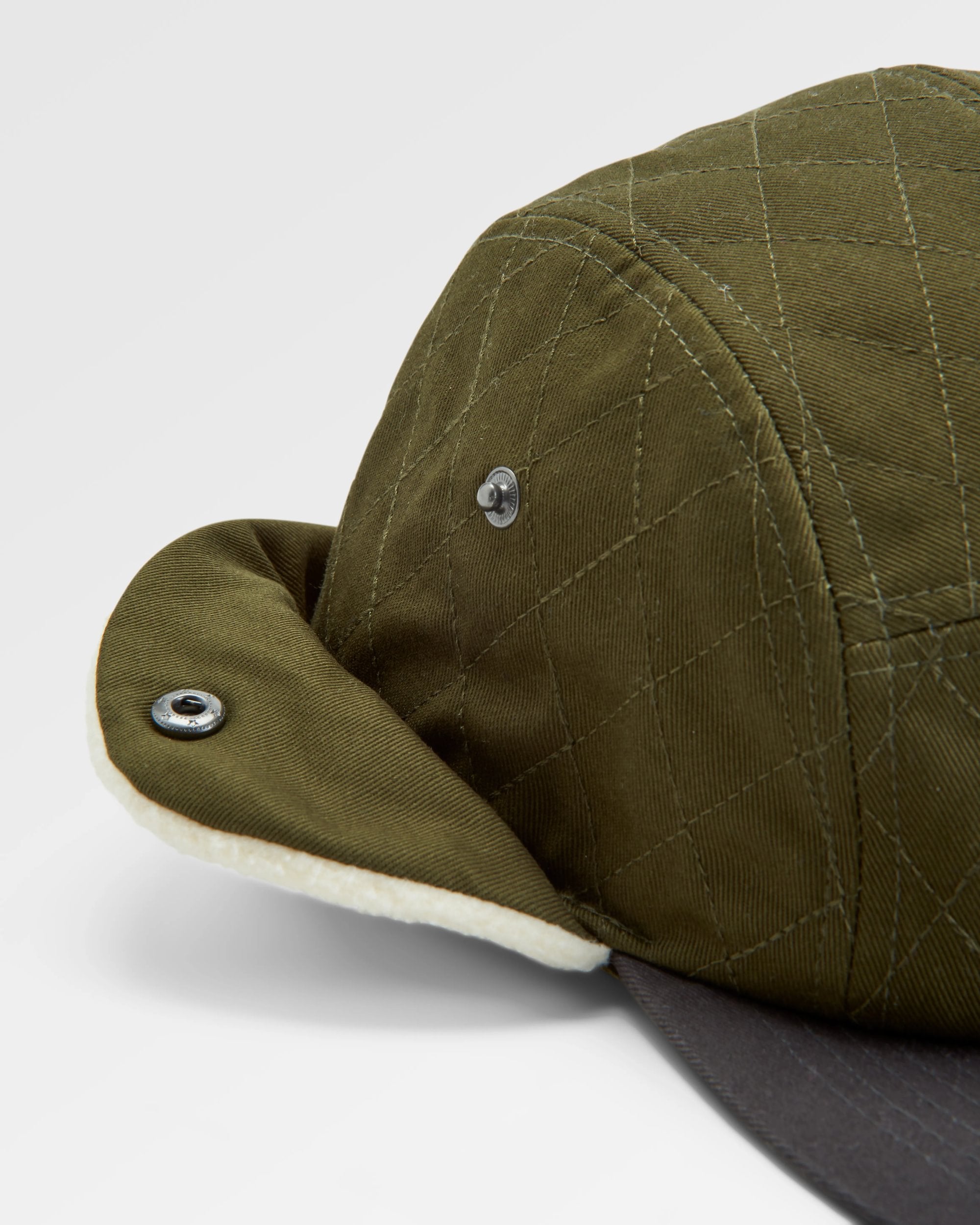 Nightfall Recycled Polar Fleece Lined Hat - Dusty Olive - Flatlay
