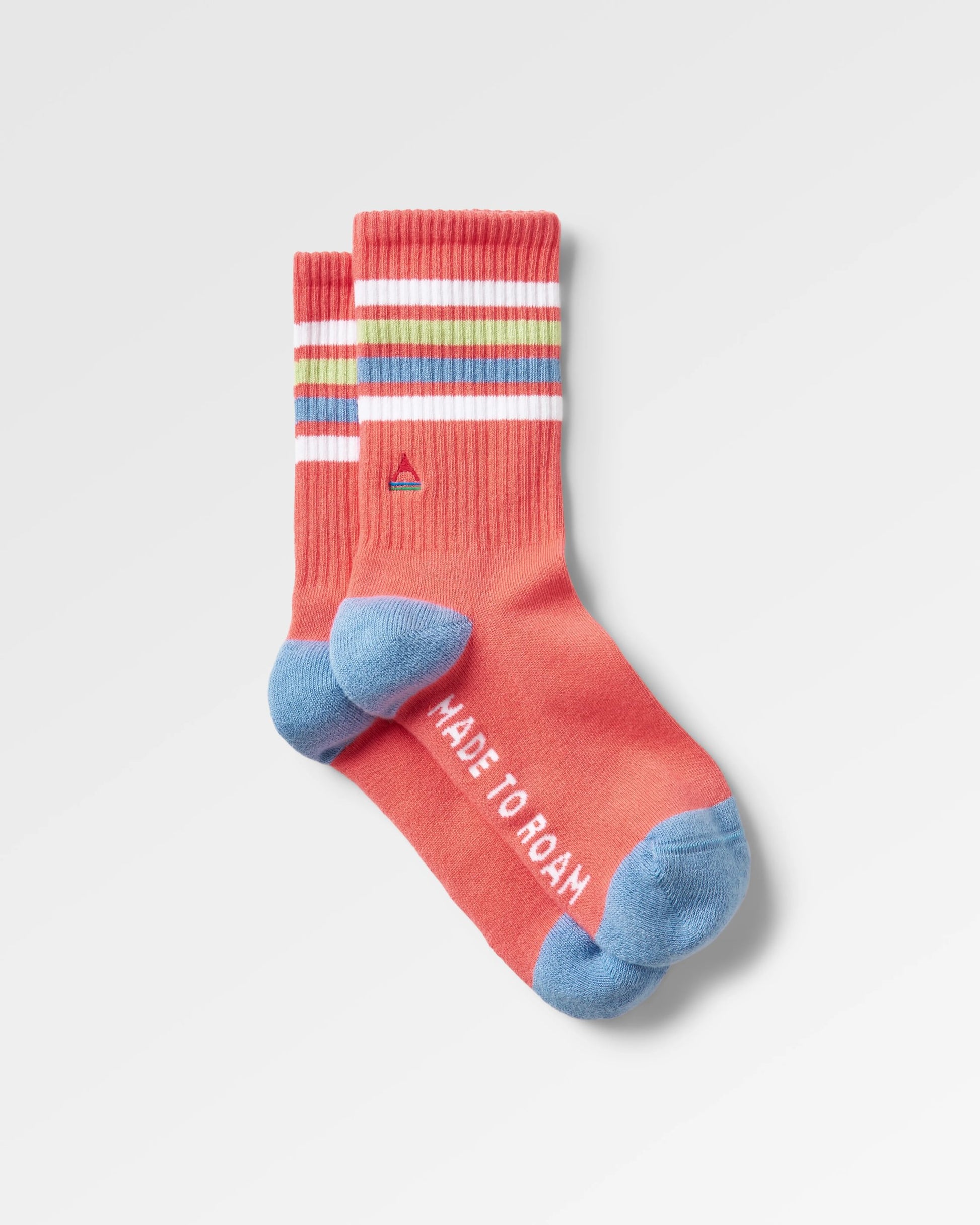 Organic Mid-weight Crew Socks - Shell Pink