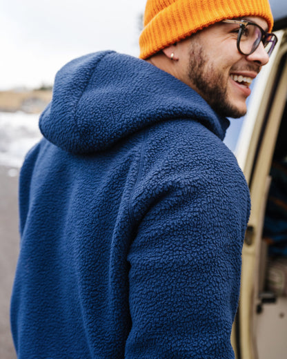 Ventura 1/2 Zip Recycled Sherpa Fleece - Rich Navy