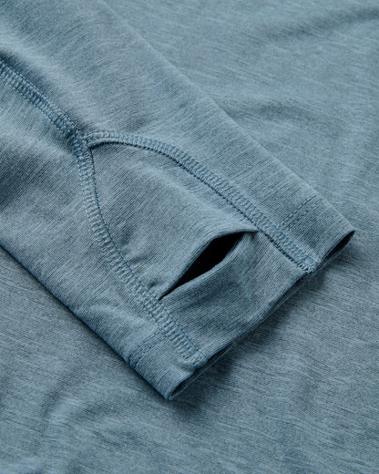 Light Ray Lightweight UPF Hoodie - Storm Grey Marl - Flatlay