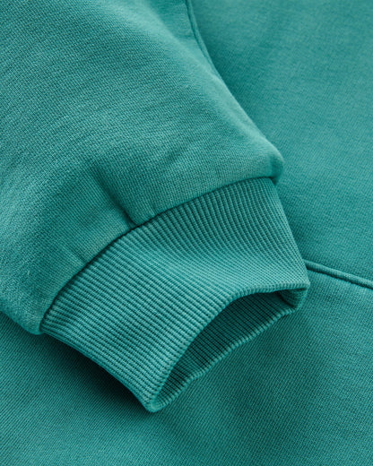 Downtime Heavyweight Hoodie - Pacific Green - Flatlay