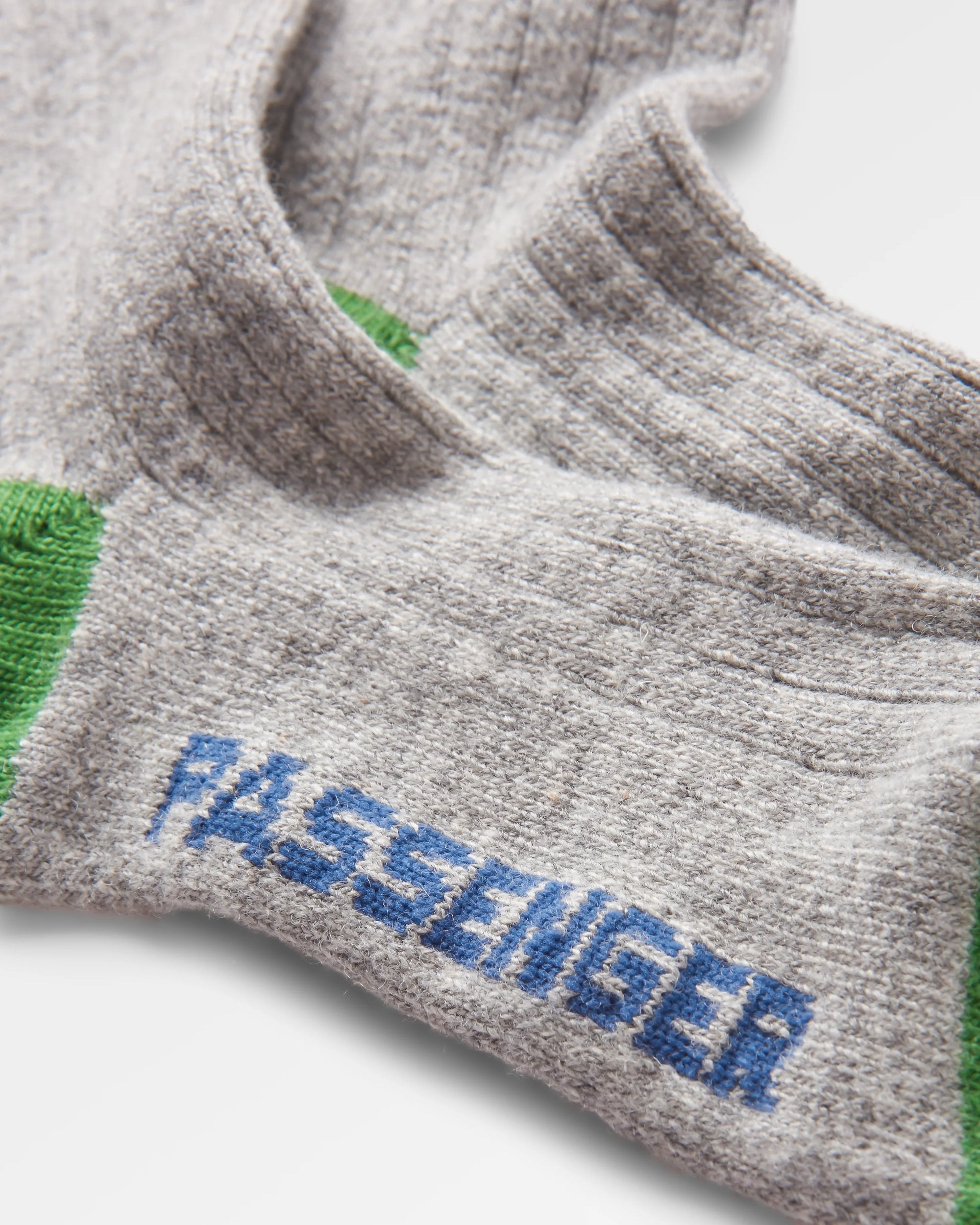 Noosa Recycled Crew Socks - Grey Marl - Flatlay