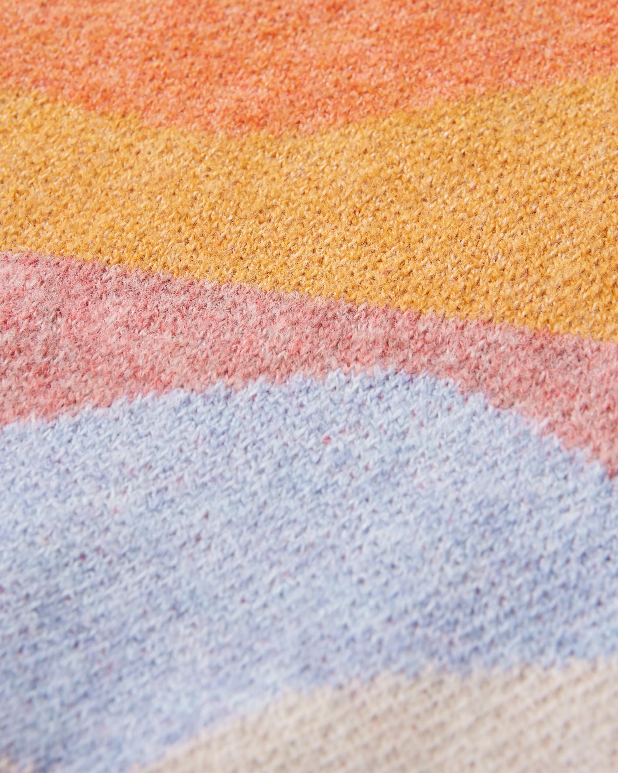 Scenic Recycled Long Knitted Cardigan - Scenic Sunrise Orange - Flatlay