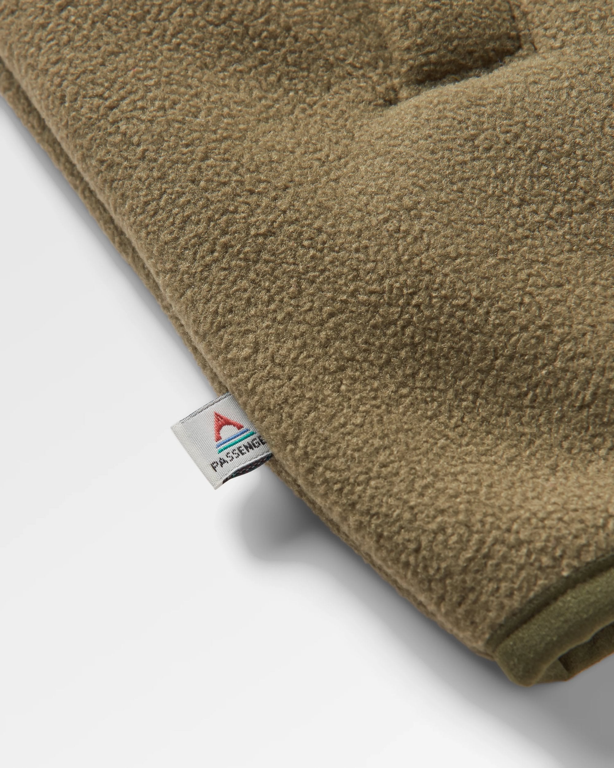 Nestling Recycled Polar-Lined Sherpa Fleece - Mount Scenic Khaki - Flatlay