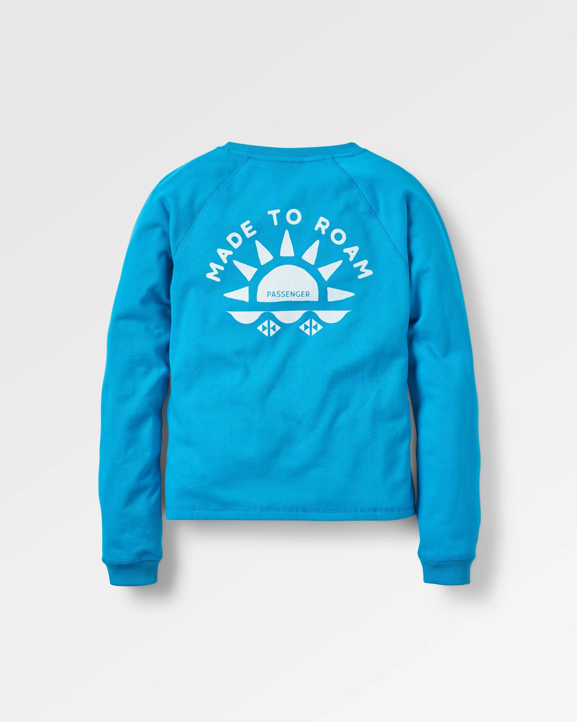 Sunburst Recycled Cotton Sweatshirt - Blue Pool - Flatlay