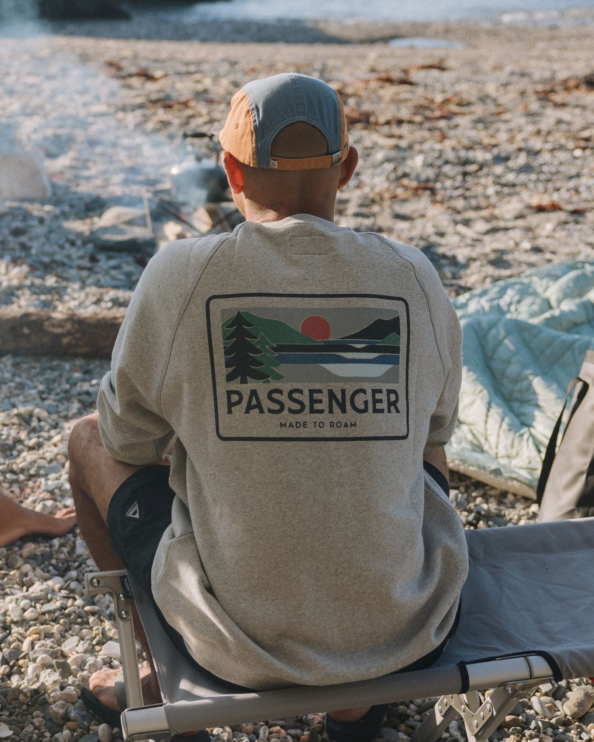 Roamer Men's Organic Cotton Sweatshirt - Grey Marl - Lifestyle