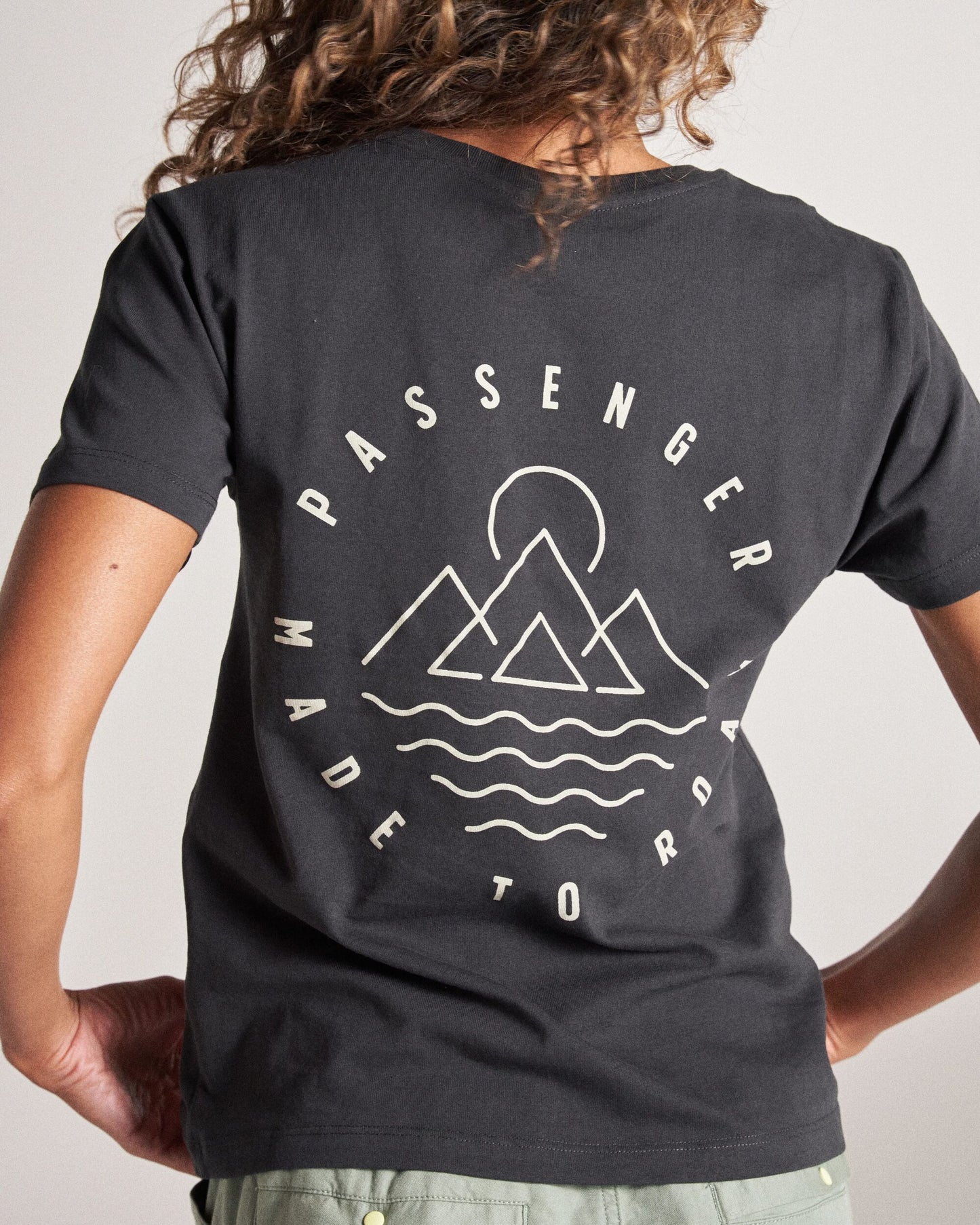 Remote Recycled Cotton T-Shirt - Black - Studio Model