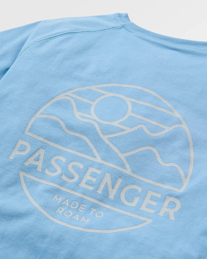 Sedona Recycled Active T-Shirt - Faded Denim - Flatlay