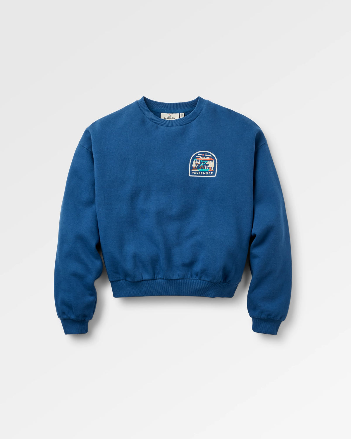 Lost Patch Relaxed Fit Sweatshirt - Blue Navy - Flatlay