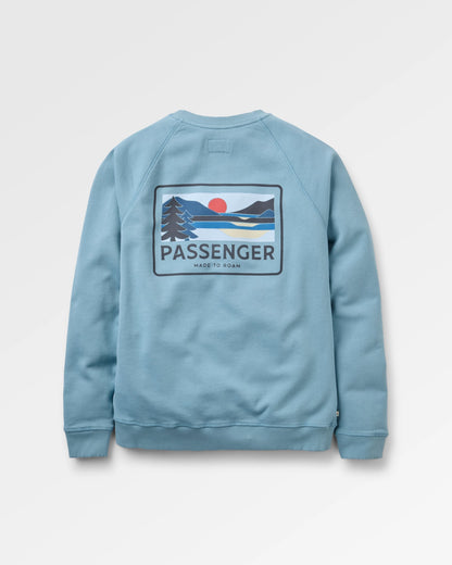 Roamer Men's Sweatshirt - Faded Denim - Flatlay