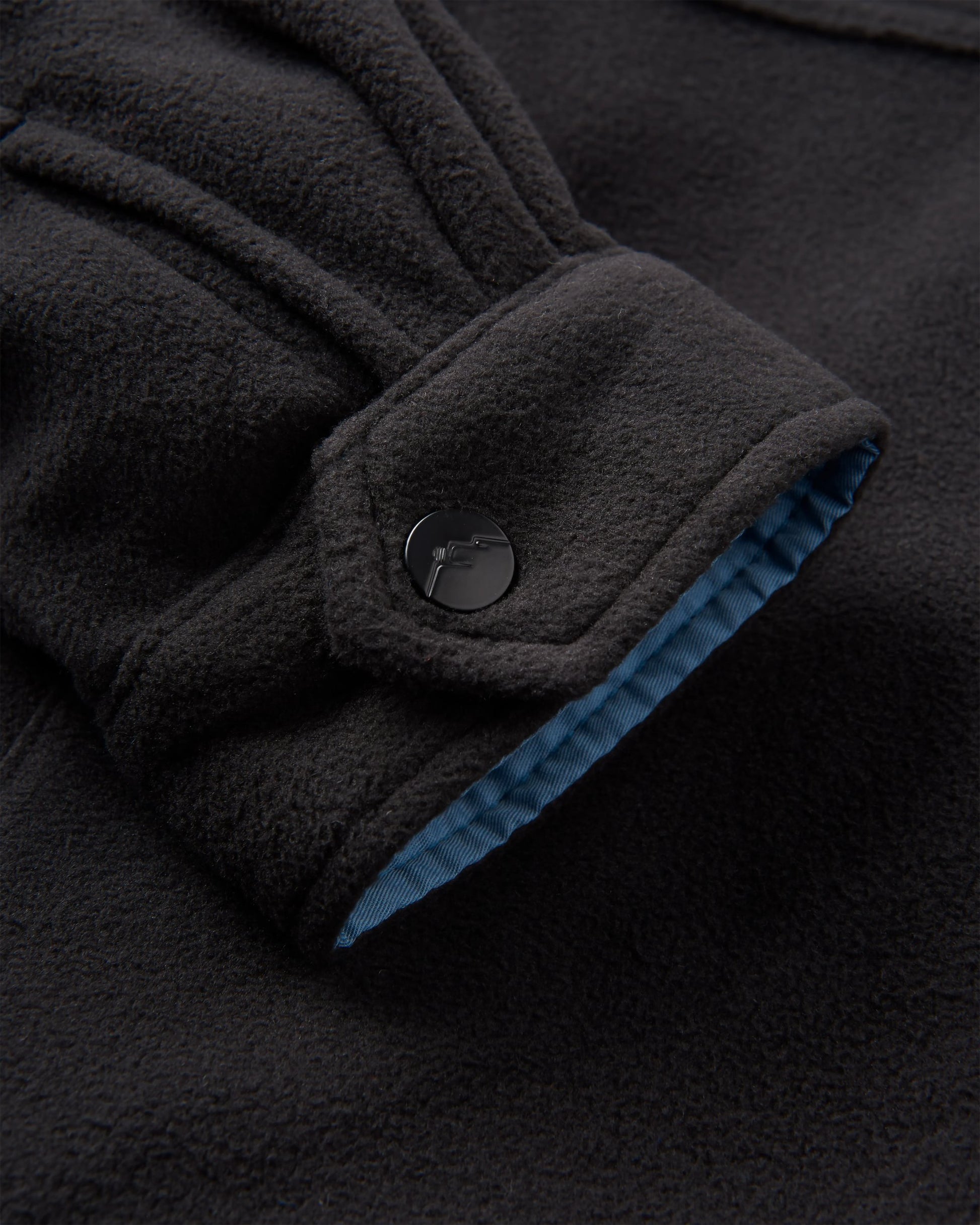 Maple Recycled Polar Fleece Shirt - Black