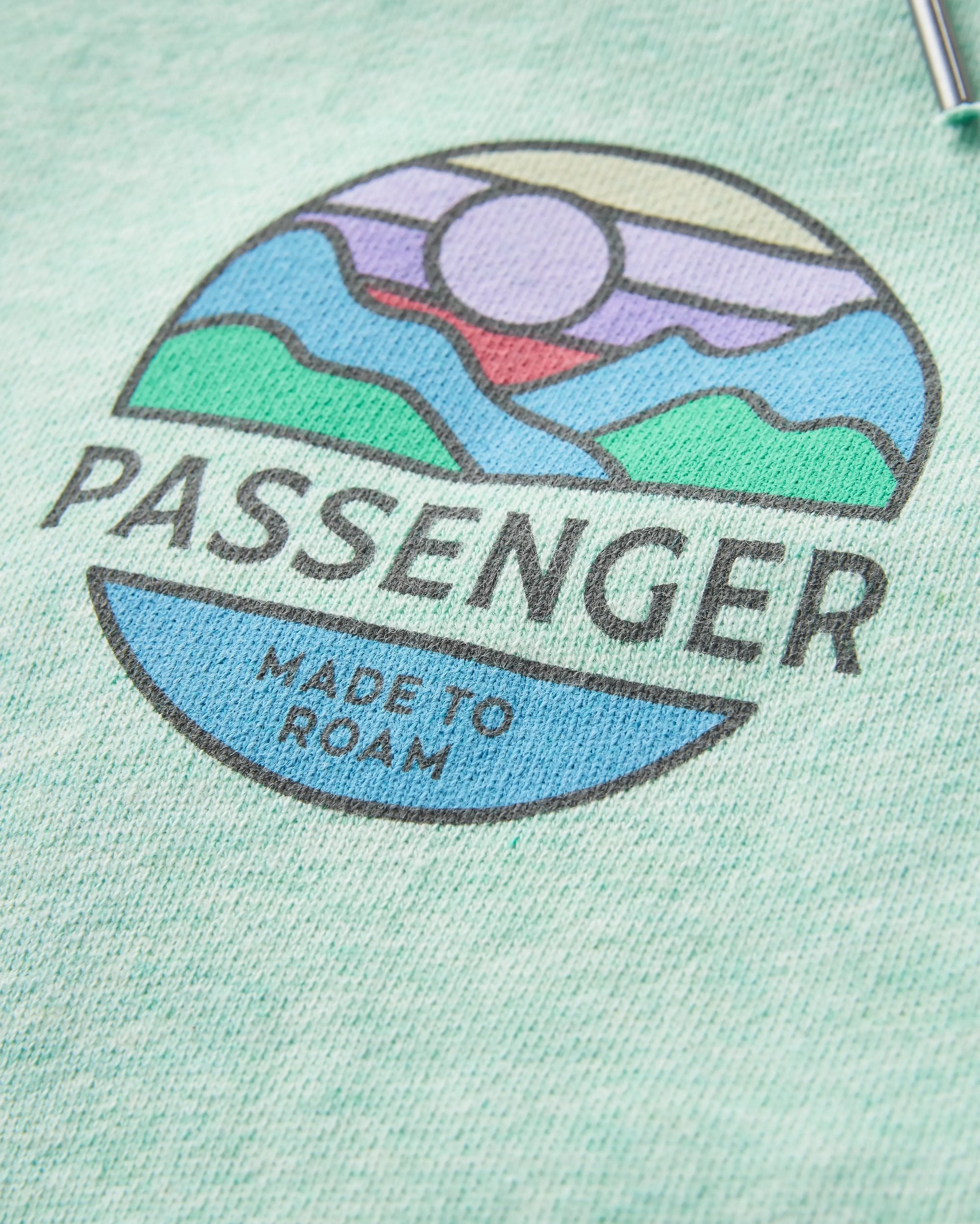 Laidback Organic Cotton Hoodie - Aqua Marl - Flatlay