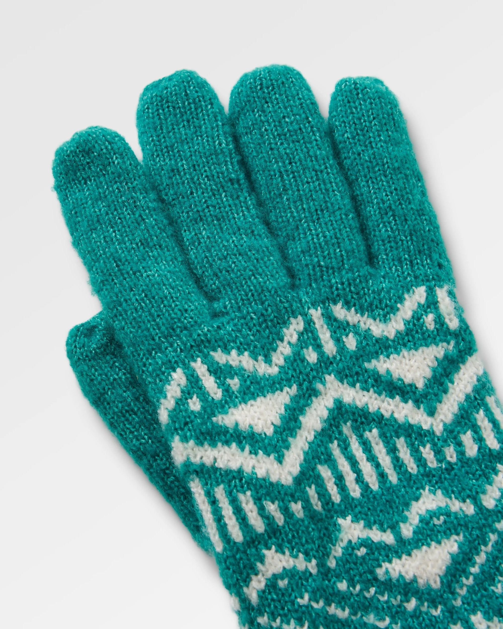 Nurture Recycled Knitted Gloves - Greenlake - Flatlay