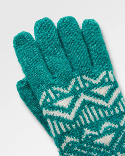 Nurture Recycled Knitted Gloves - Greenlake - Flatlay