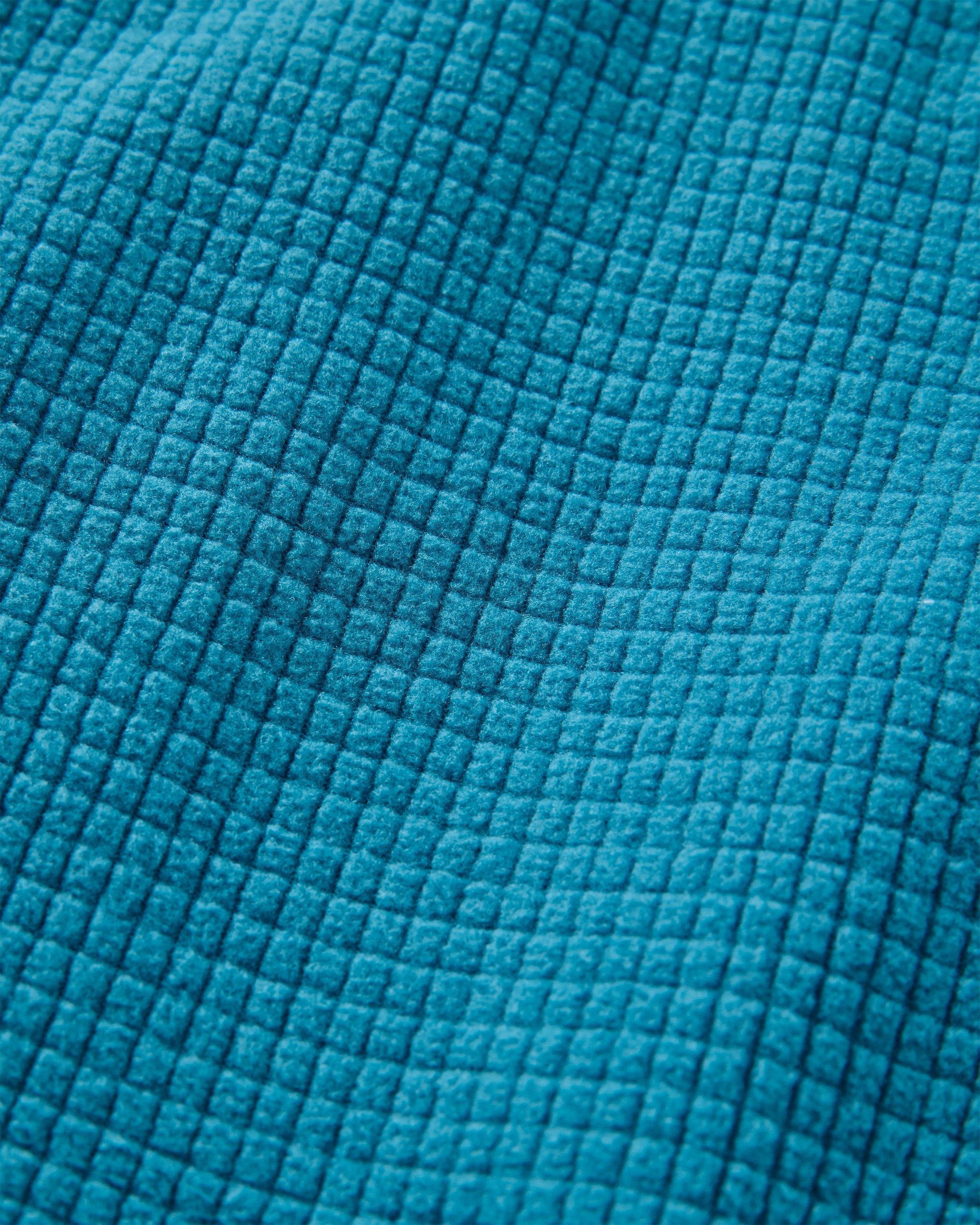 Forestscape Grid Fleece Hoodie - Blue Steel - Flatlay
