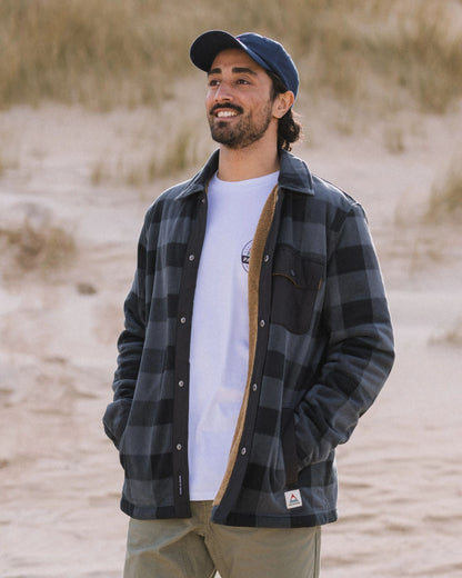 Firelight Sherpa Lined Overshirt - Storm Grey Buffalo - Lifestyle