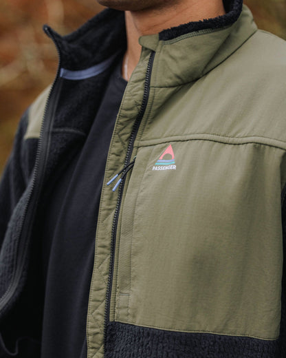 Venturescape Men's Recycled Fleece - Black/Khaki - Lifestyle