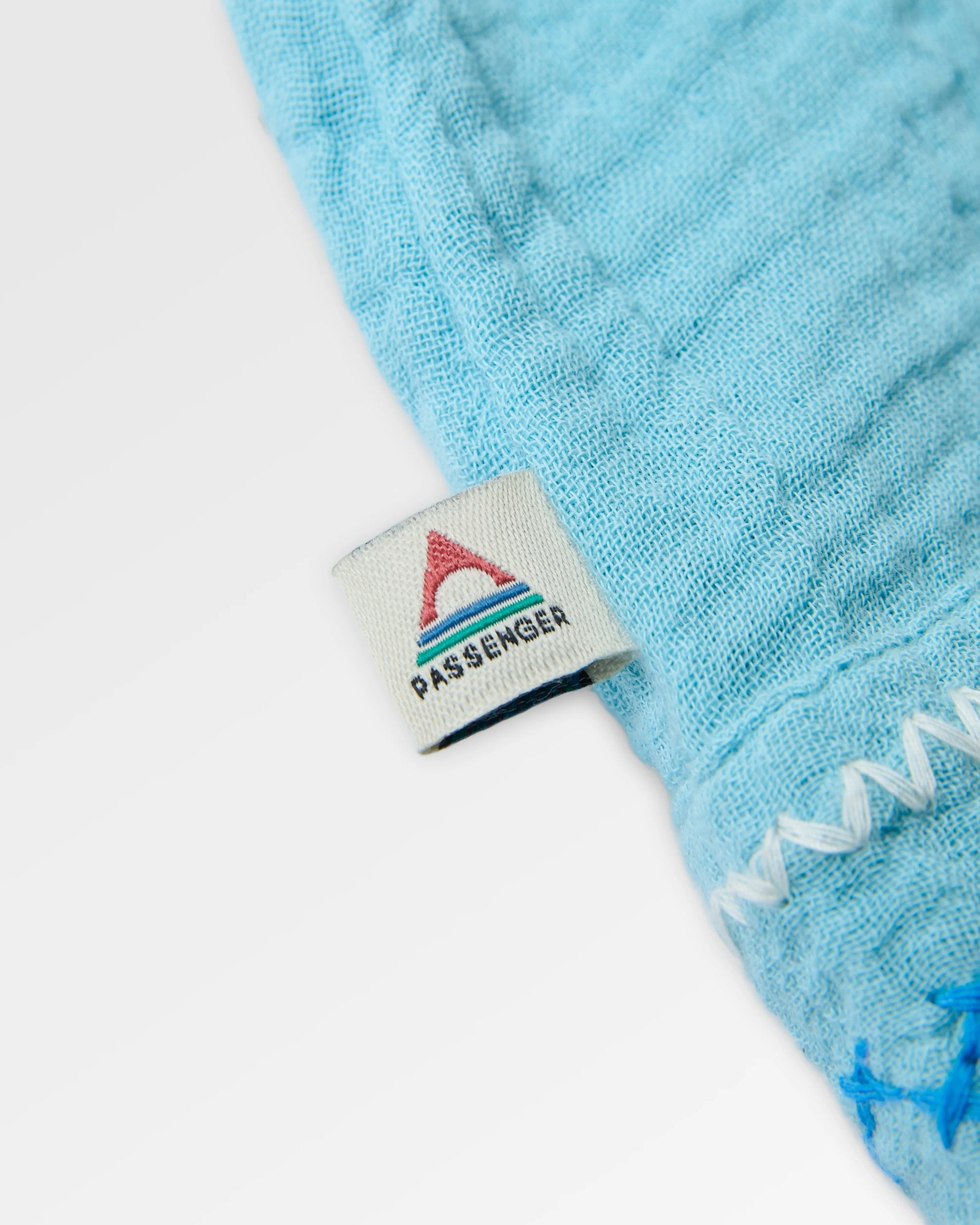 Waveney Top - Retro Blue  - Flatlay