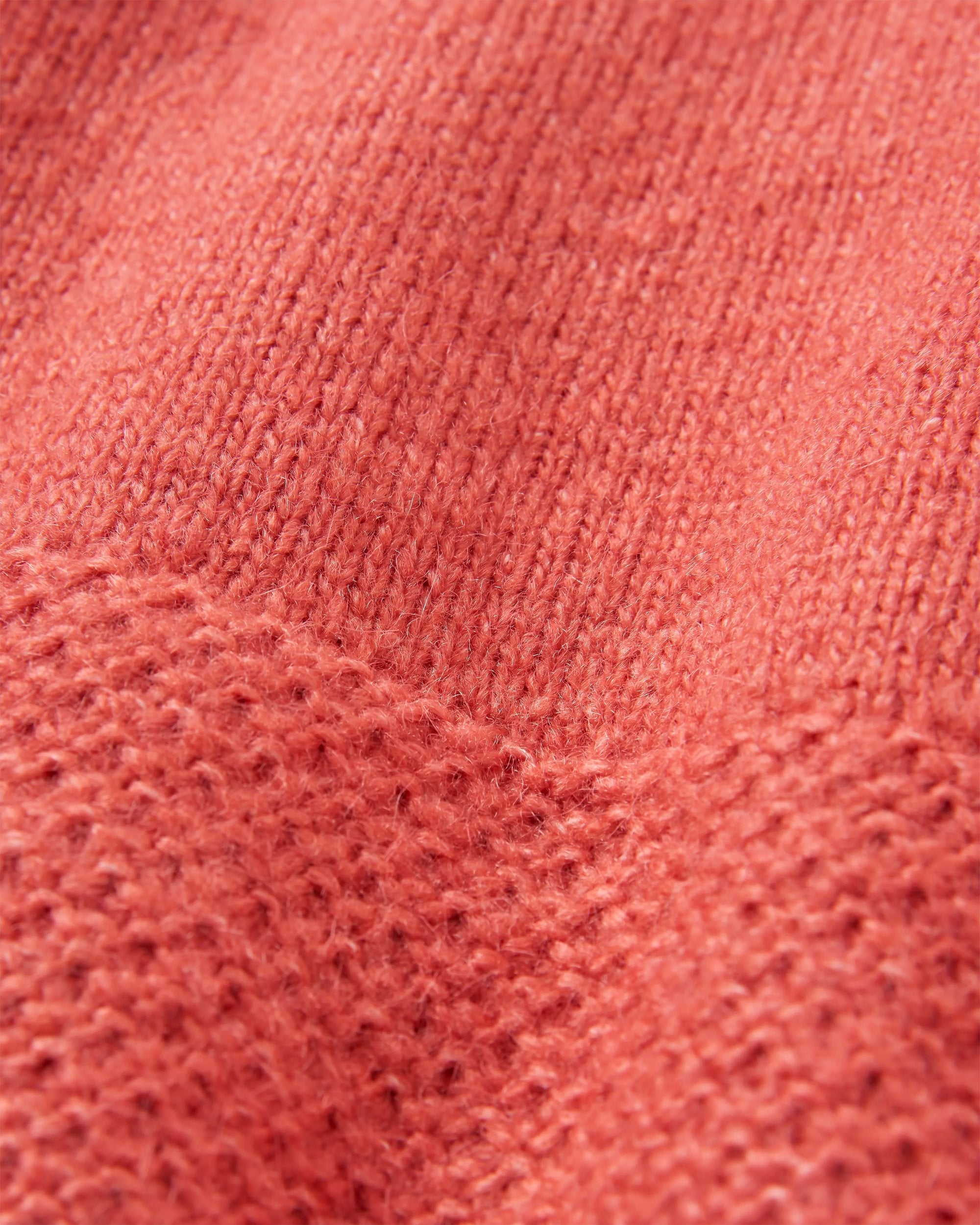 Cove Recycled Knitted Jumper - Mineral Red - Flatlay