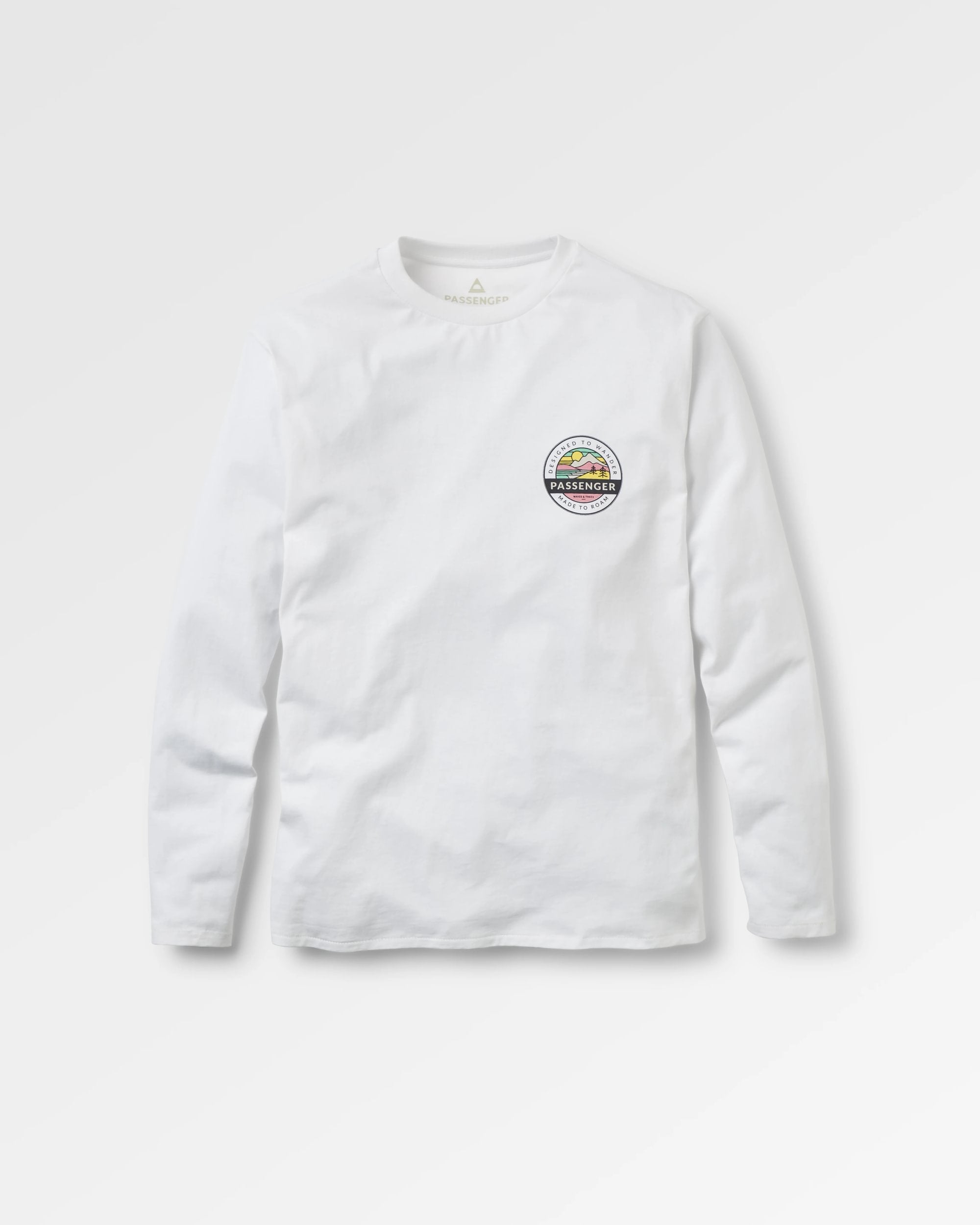 Odyssey Organic Cotton LS T-Shirt - White - Flatlay