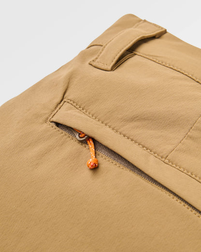 365 Hybrid Trouser - Caramel Brown - Flatlay
