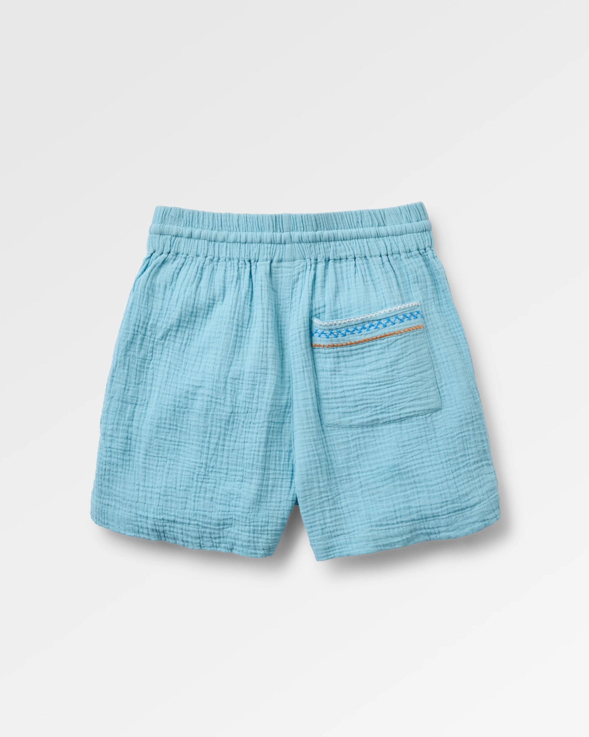 Waveney Short - Retro Blue  - Flatlay