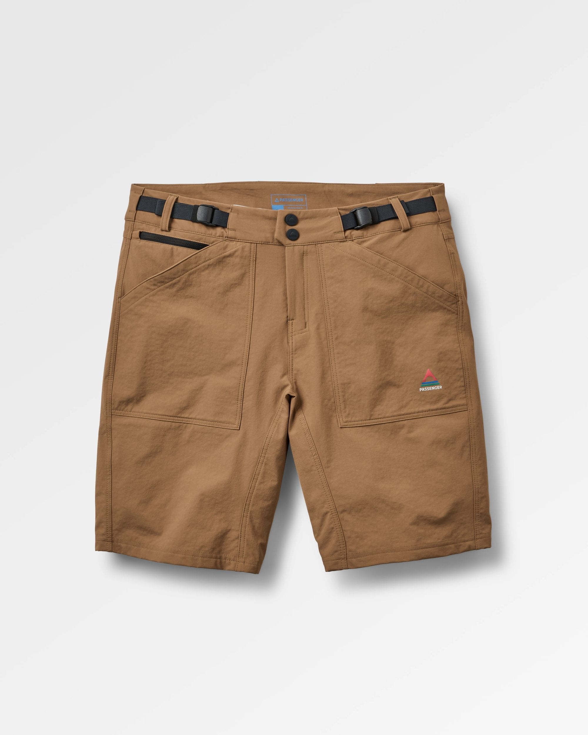 Ridescape Men's Active Short - Caramel Brown - Flatlay