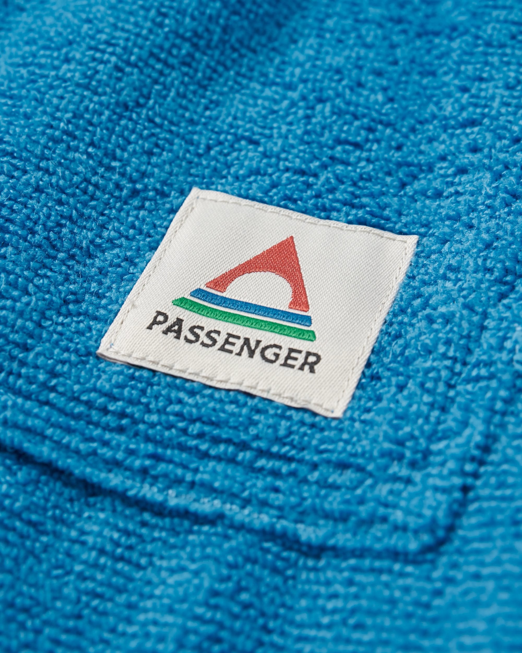 Tulum Recycled Towel Poncho - Moonlight Blue/Dark Denim - Flatlay