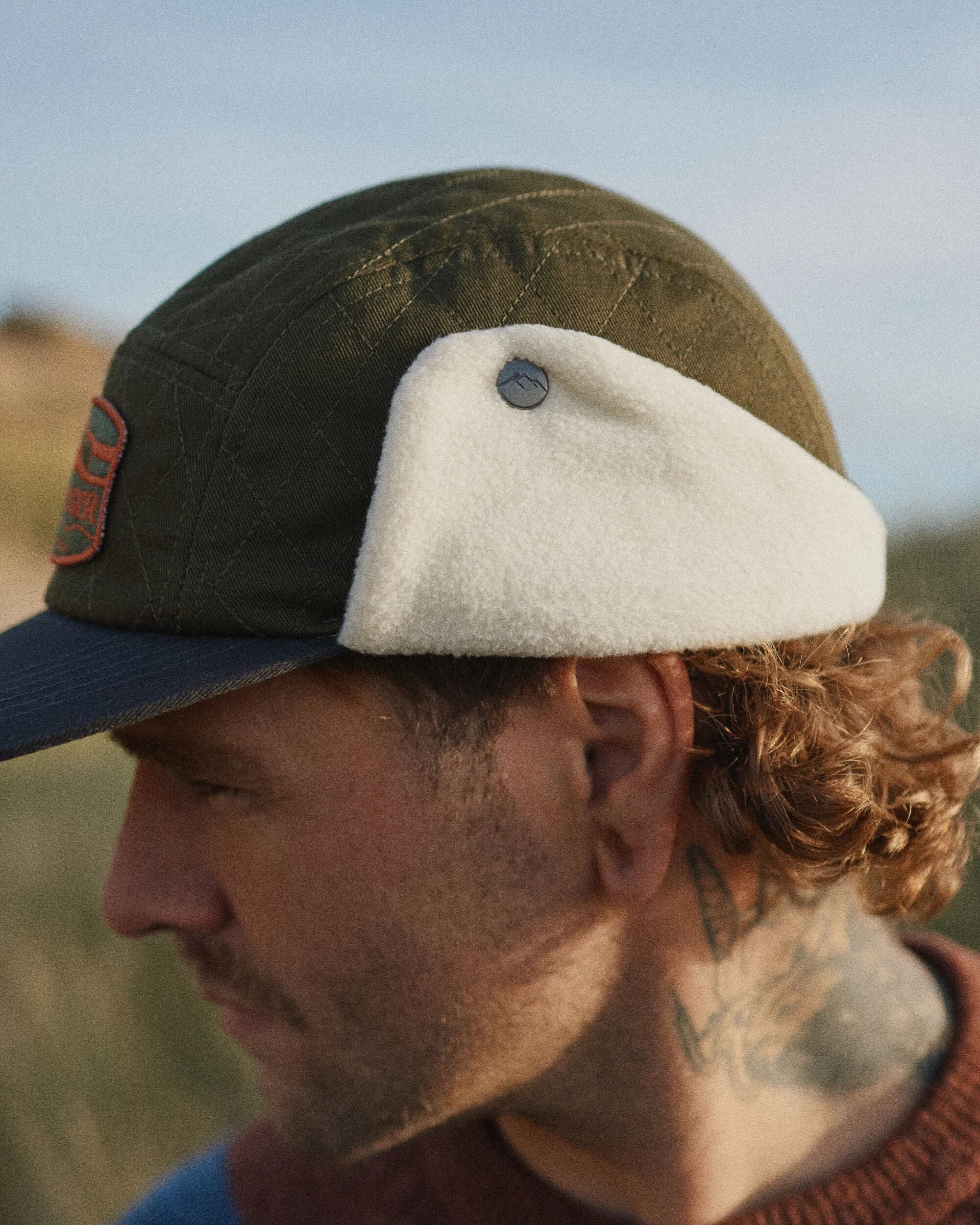 Nightfall Recycled Polar Fleece Lined Hat - Dusty Olive - Lifestyle - Male