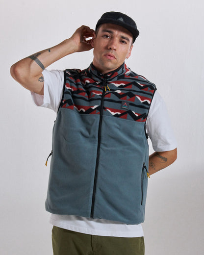 Set Off Reversible Polartec® Fleece Vest - Views Storm Grey - Studio Model
