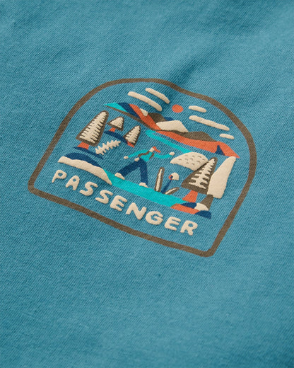 Lost Patch T-Shirt - Blue Steel - Flatlay