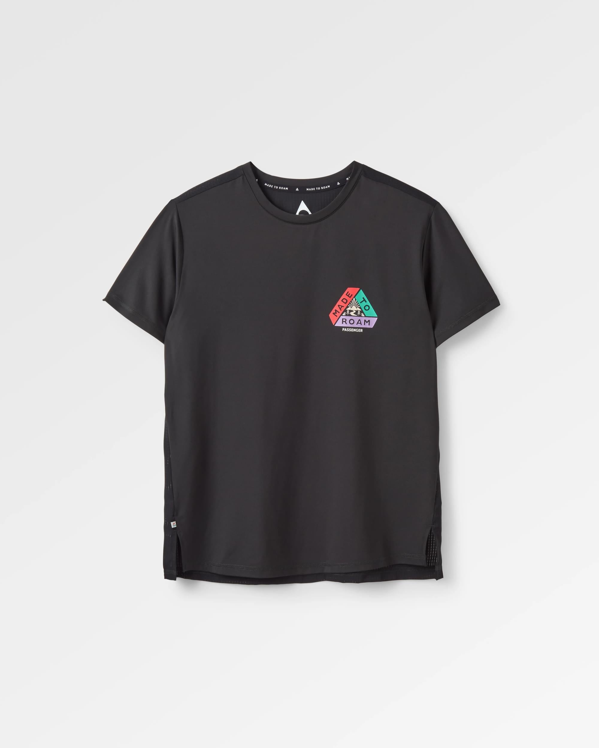 Aurora Active T-Shirt - Black - Flatlay