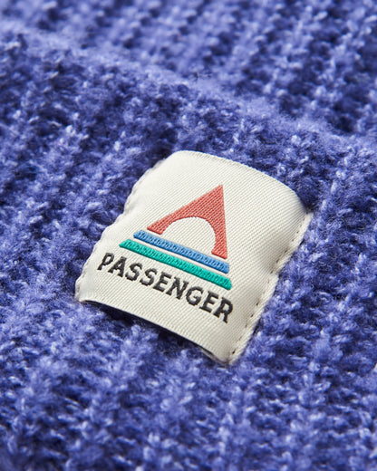 Redwood Sherpa Lined Beanie - Purple Indigo - Flatlay