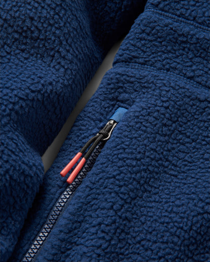 Ventura 1/2 Zip Recycled Sherpa Fleece - Rich Navy