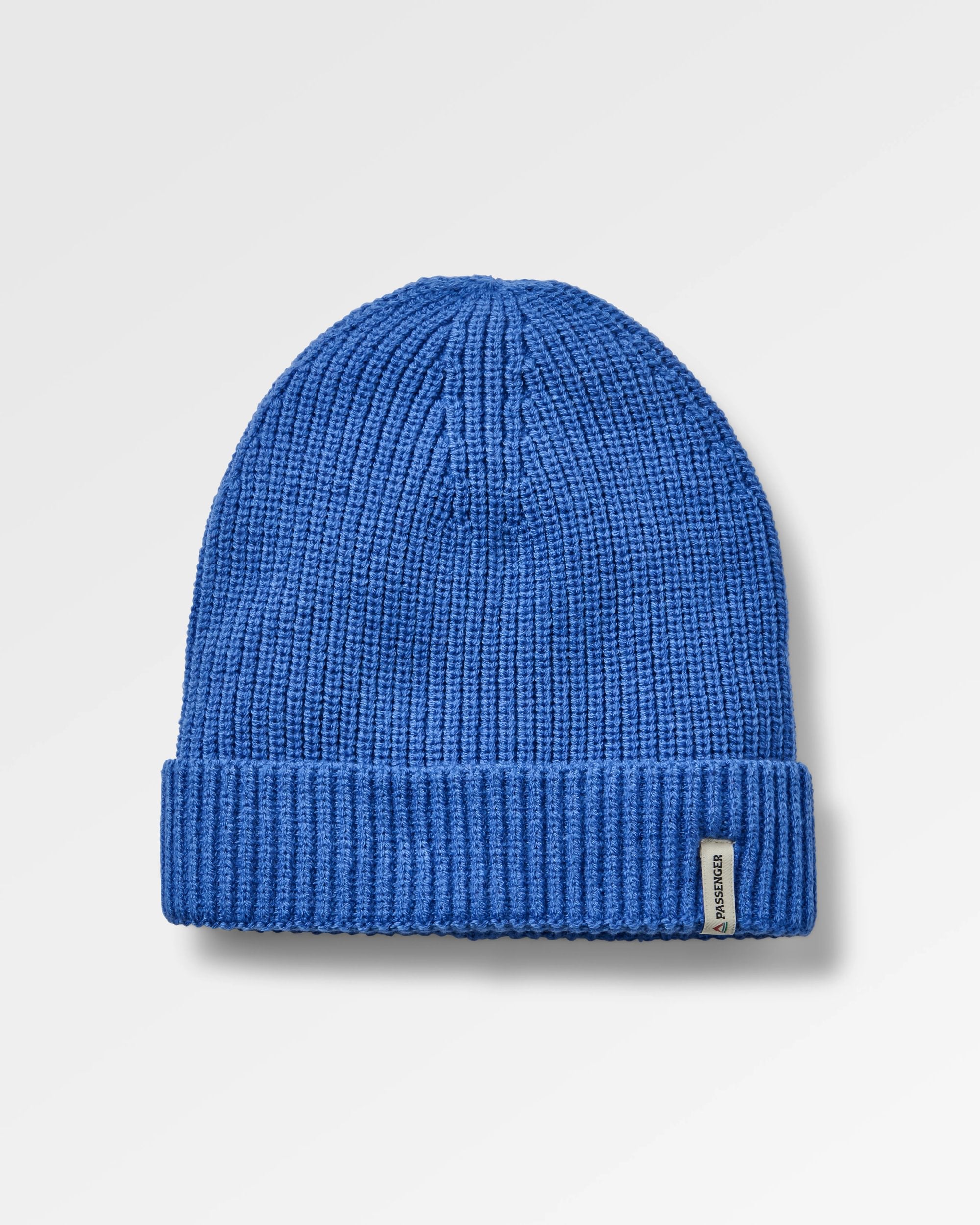 Compass Recycled Beanie - Electric Blue - Flatlay